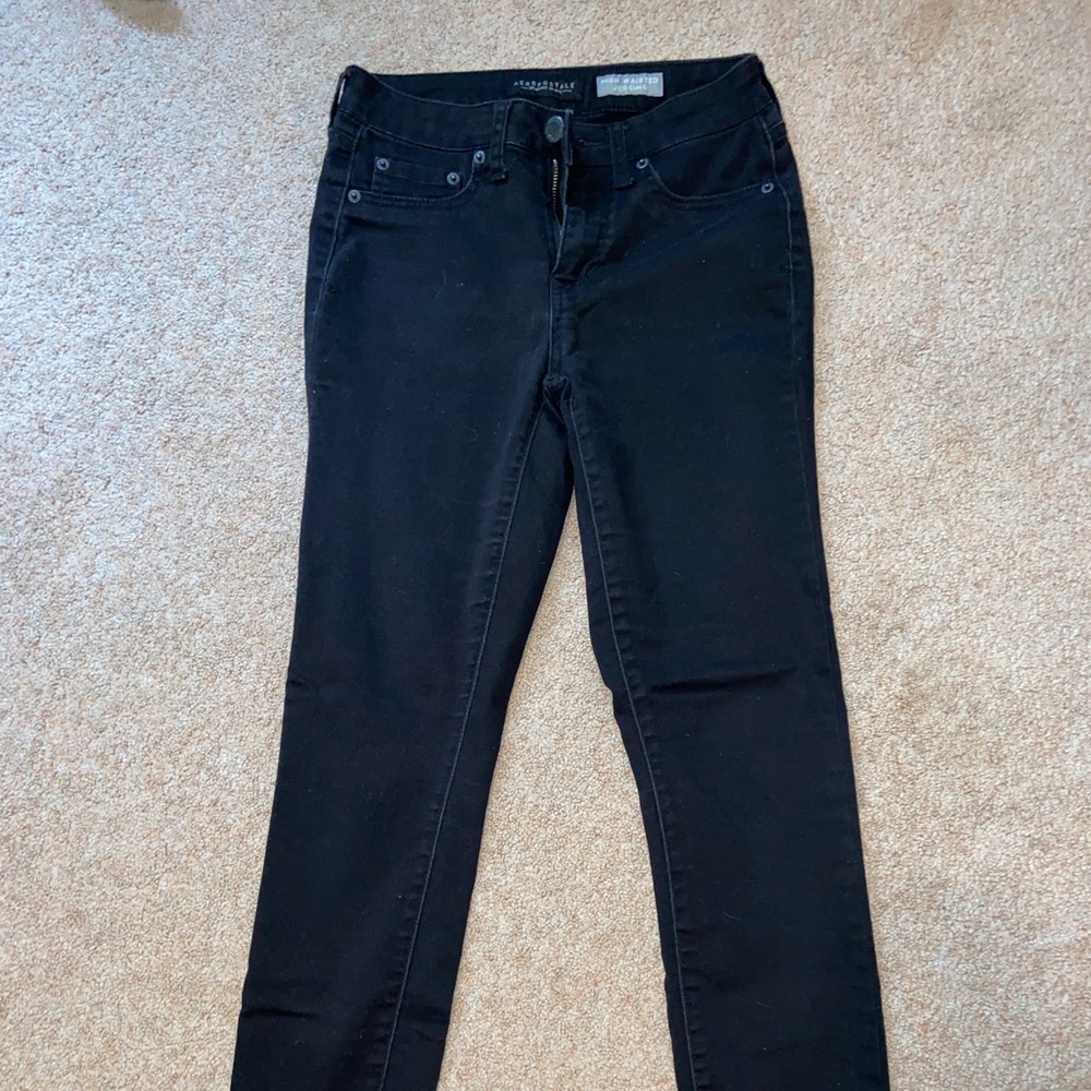 Black Aeropostale high waisted jegging jeans